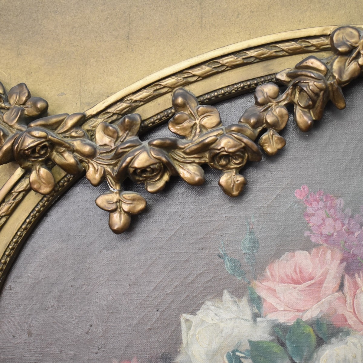 Antique French Style Trumeau Mirror