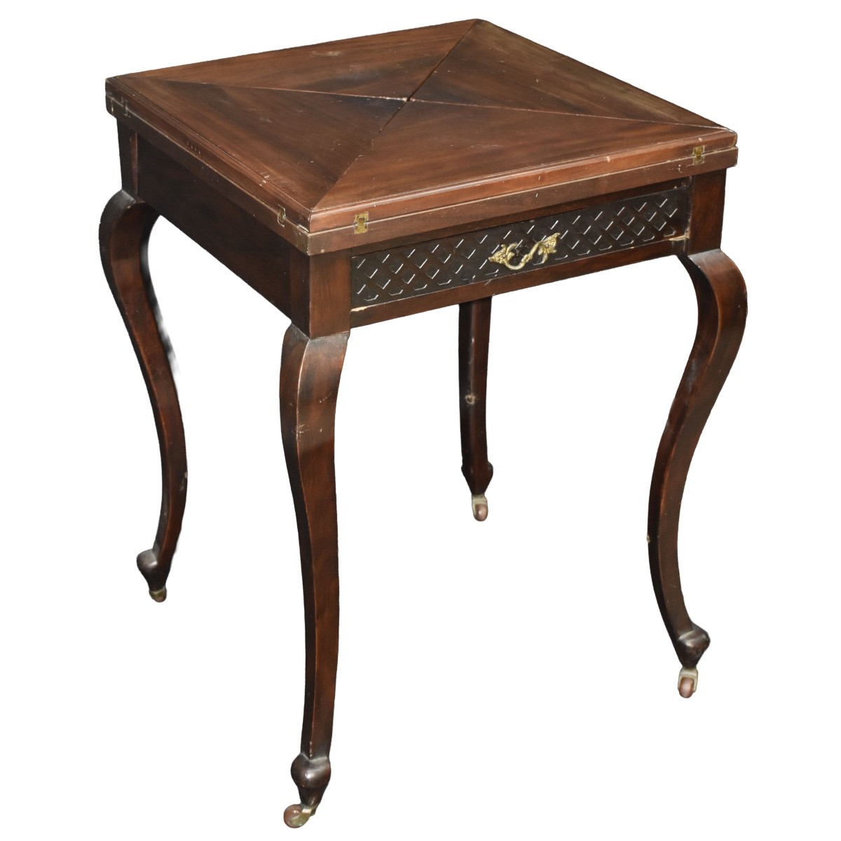 Antique Handkerchief Game Table