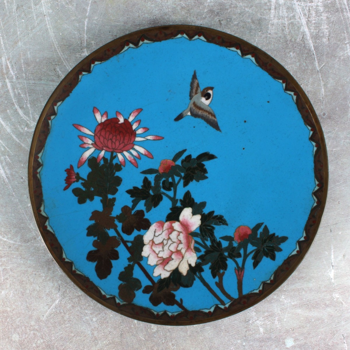 Japanese Bronze and Cloisonne Plates
