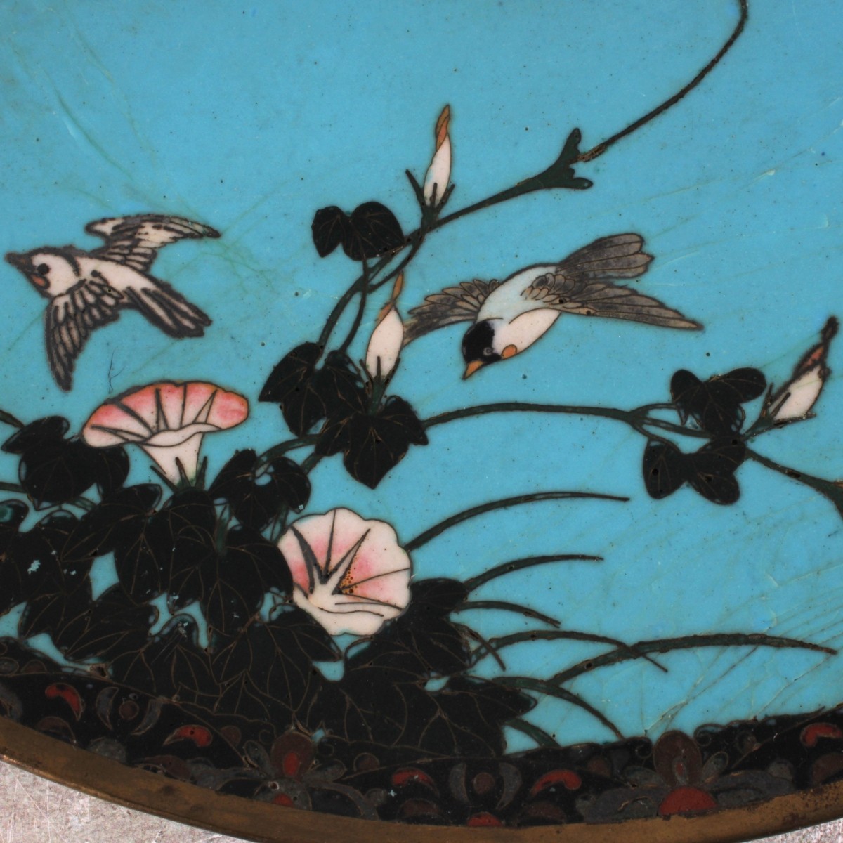 Japanese Bronze and Cloisonne Plates