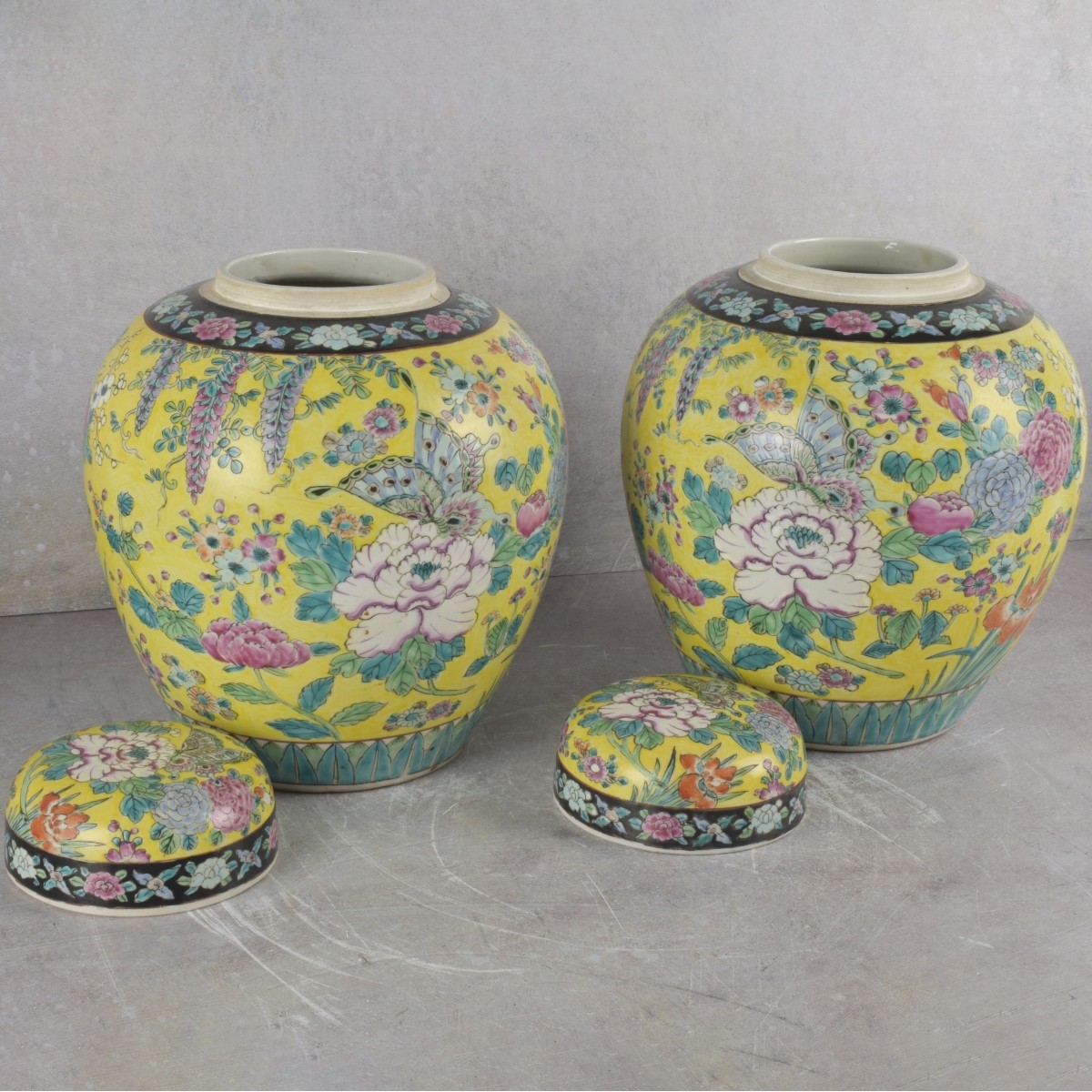 Pair of Chinese Ginger Jars