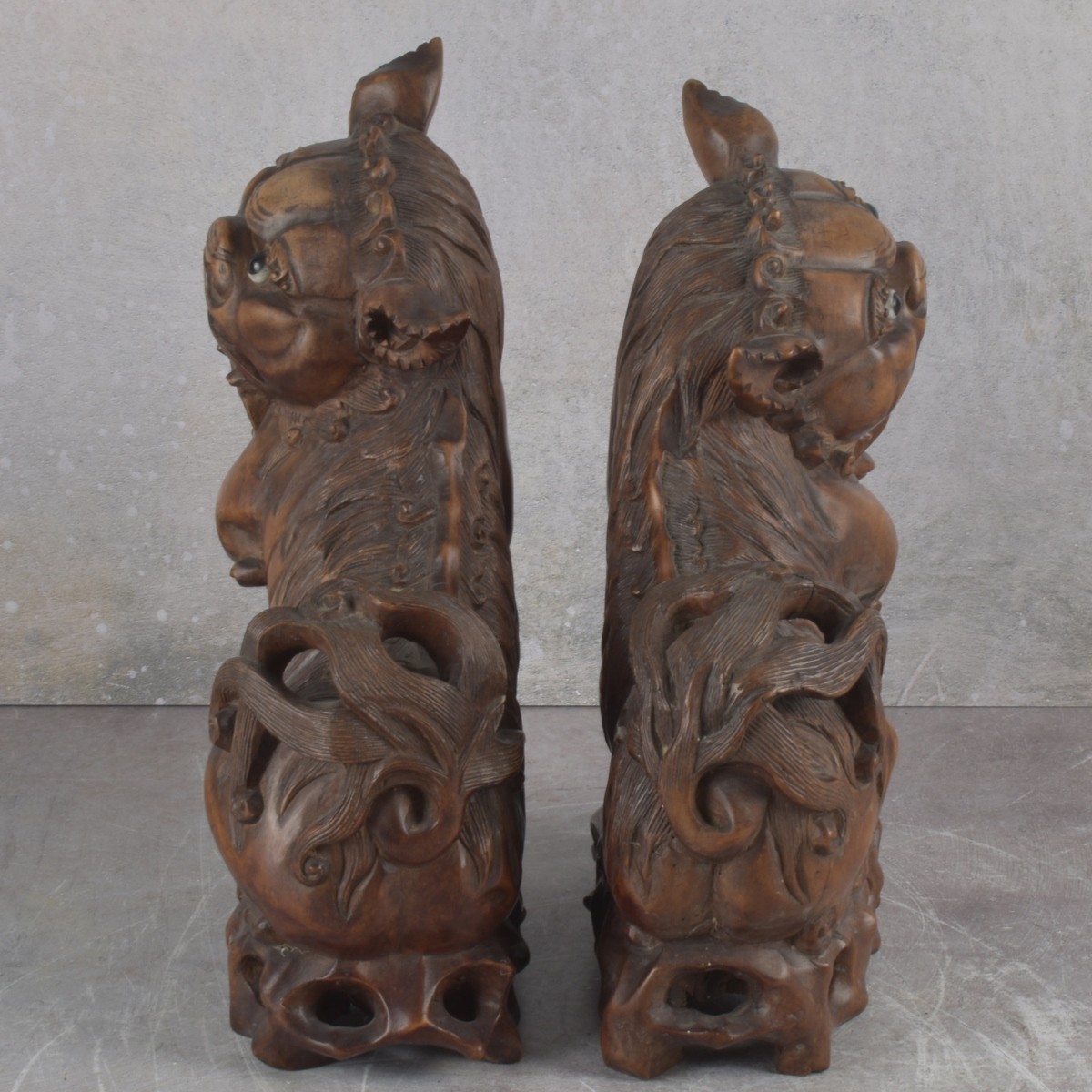 Vintage Chinese Foo Dog Sculptures