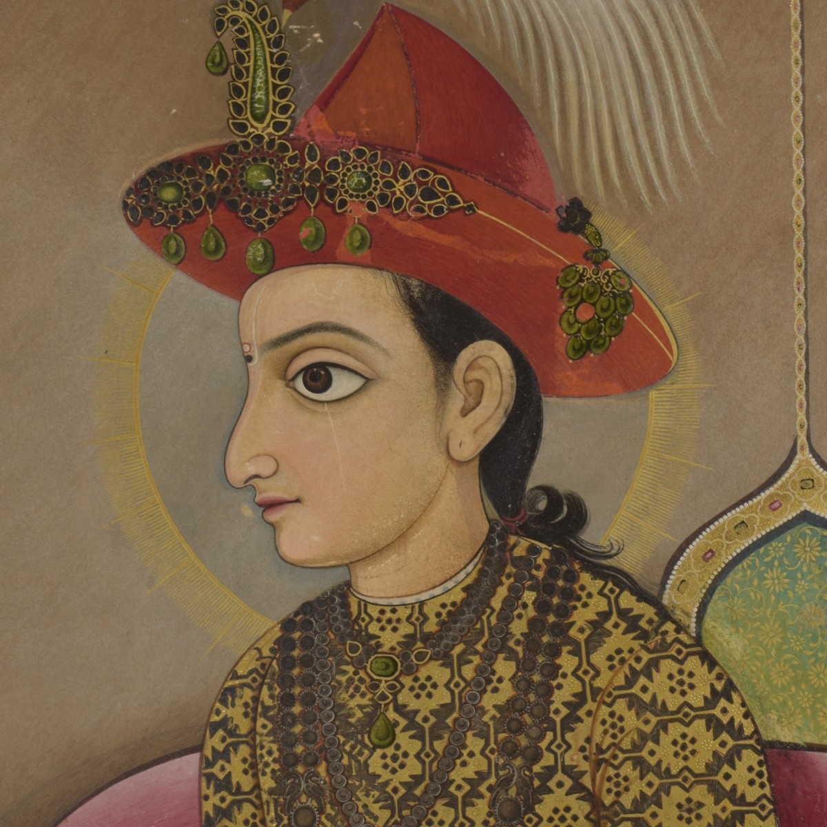 Antique Painting of a Mughal Emperor