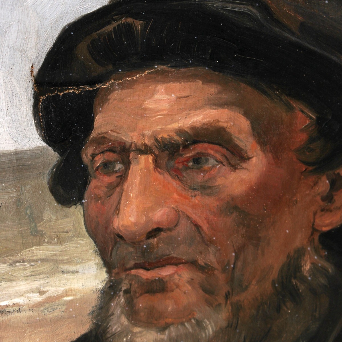 19/20th Cent. O/C Portrait of a Fisherman