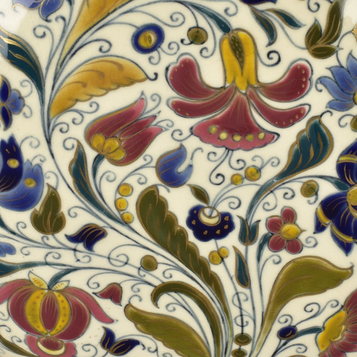 Hungarian Zsolnay Moon Flask Vase