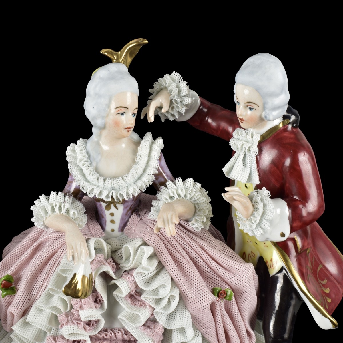 German Porcelain Lace Sculptures