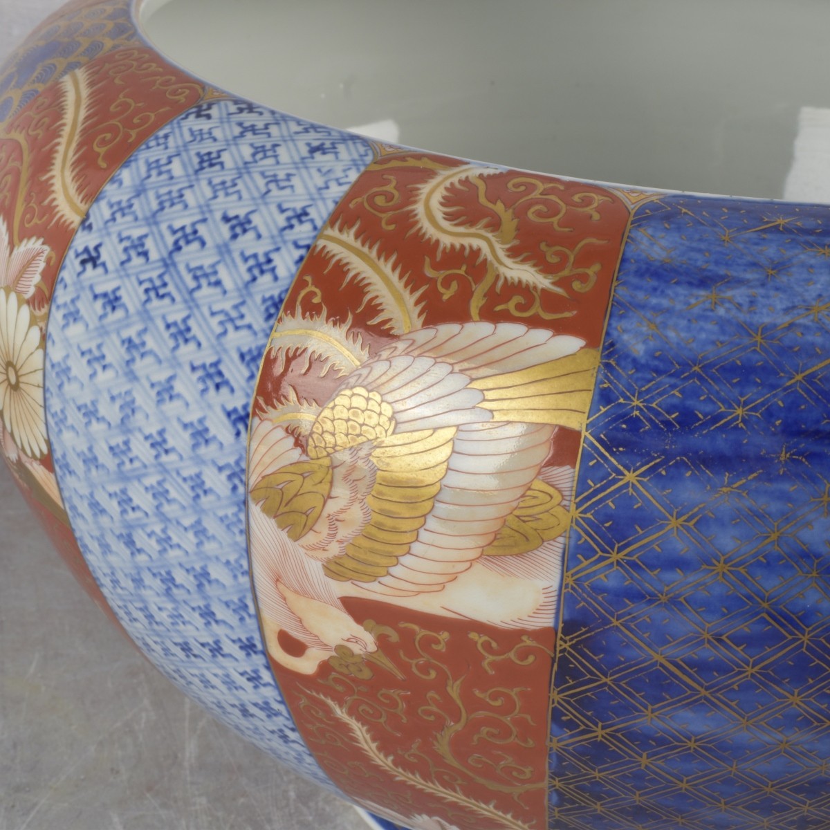 Vintage Japanese Imari Fish Bowl