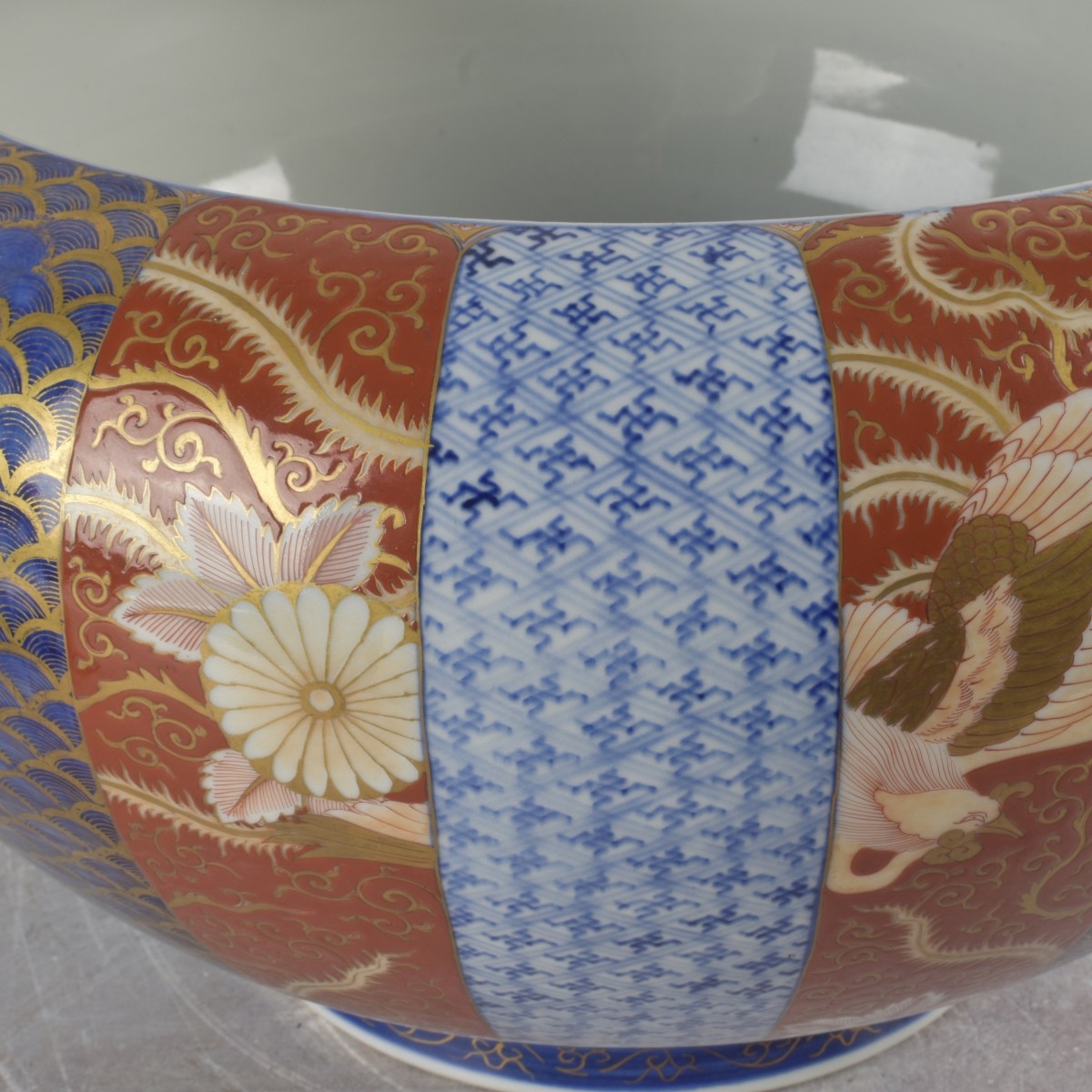 Vintage Japanese Imari Fish Bowl