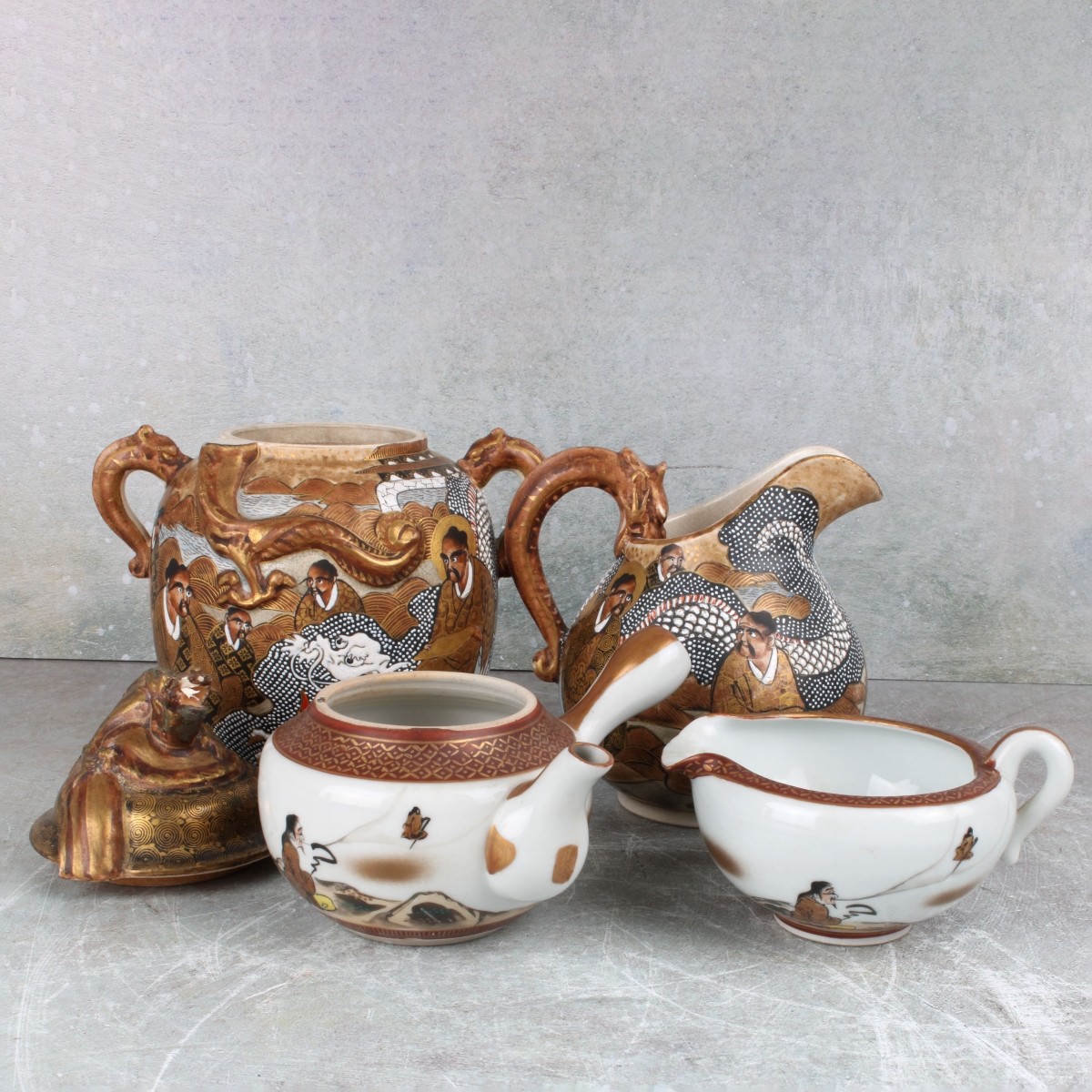 Vintage Japanese Satsuma Porcelain Tea Sets