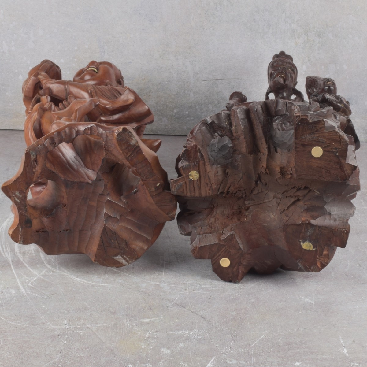 Antique Carved Chinese Wood Sculptures