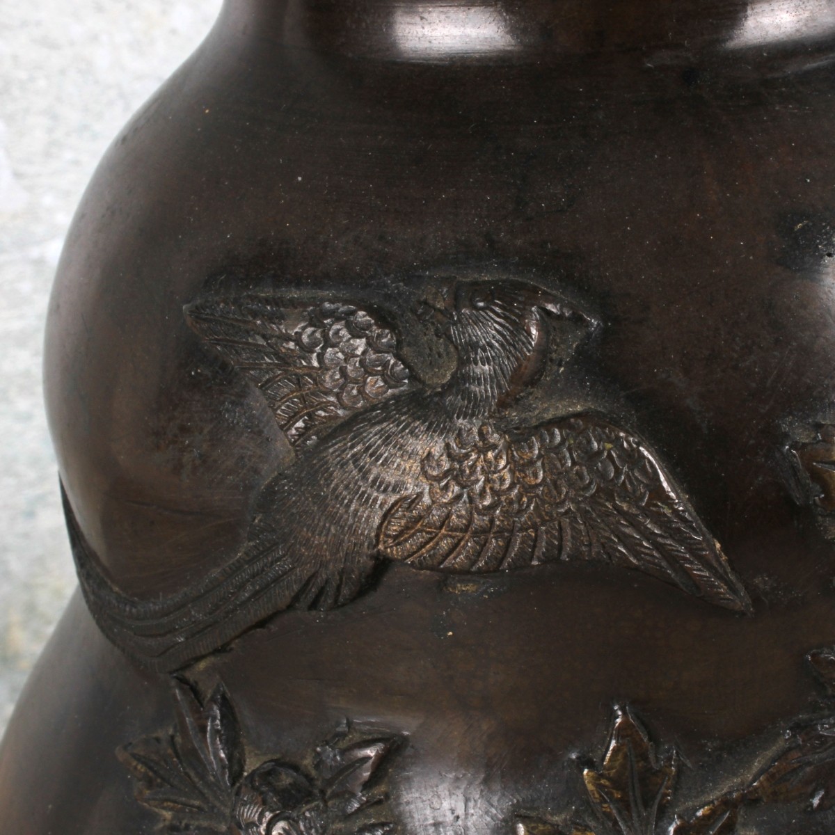 Chinese Double Gourd Bronze Vase