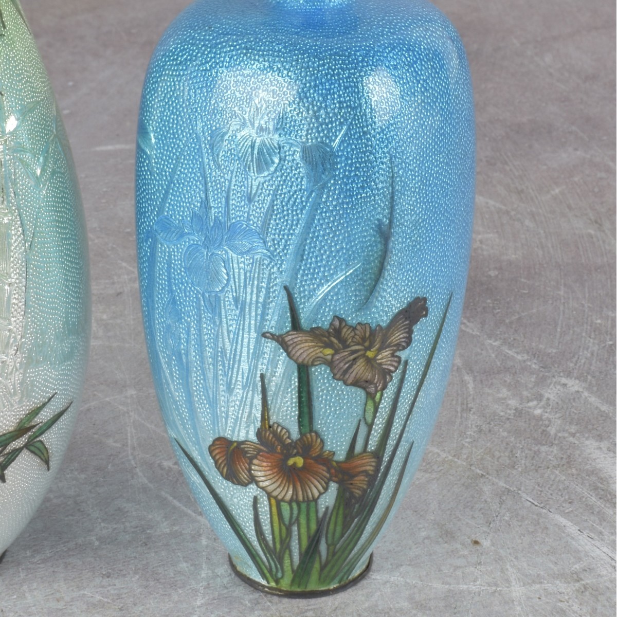 Japanese Ginbari Cloisonne Vases