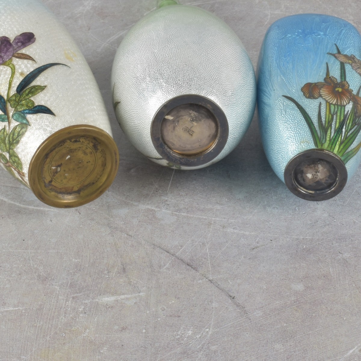 Japanese Ginbari Cloisonne Vases