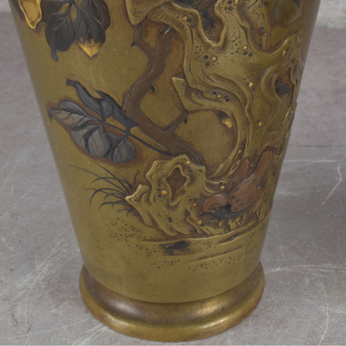 Japanese Mixed Metal Vases