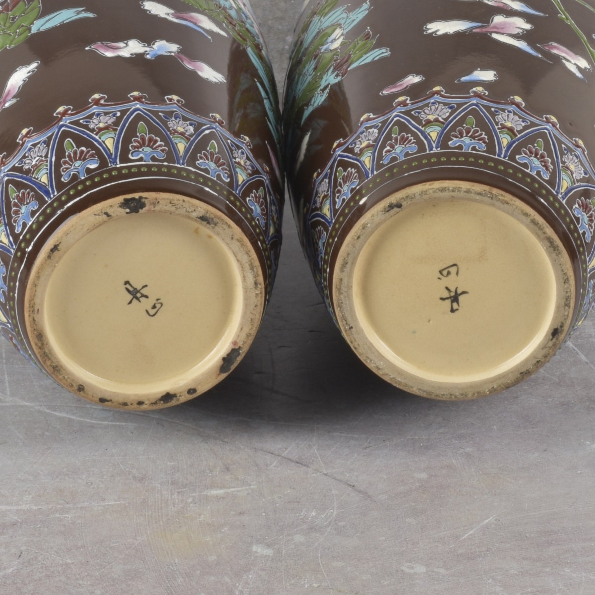 Chinese Black Famille Noire Vases