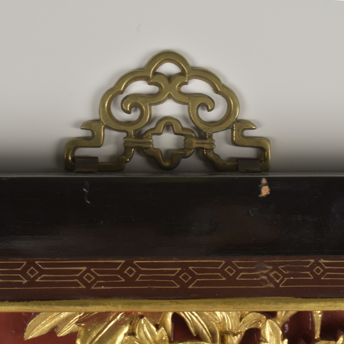 Chinese Carved Gilt Wood Panel