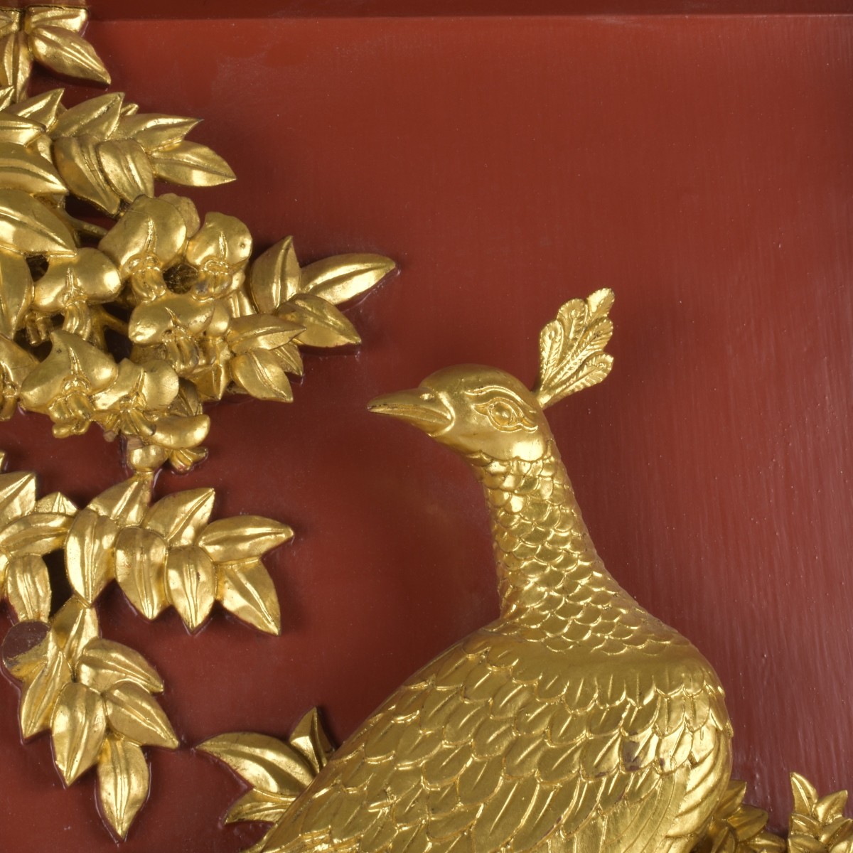 Chinese Carved Gilt Wood Panel