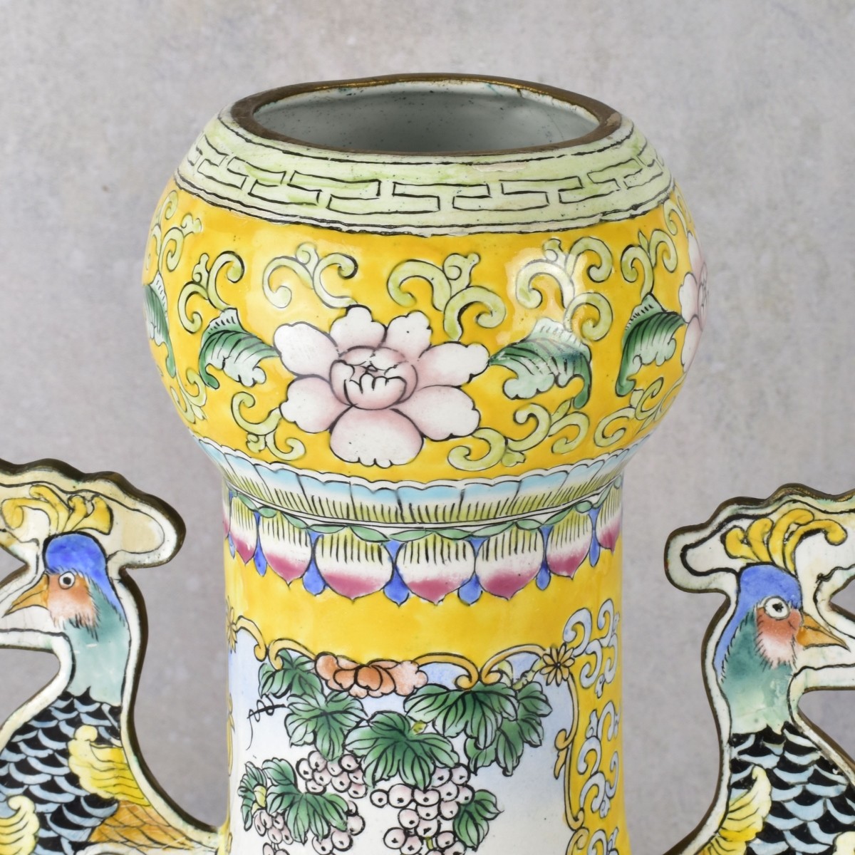 Vintage Chinese Enameled Vases