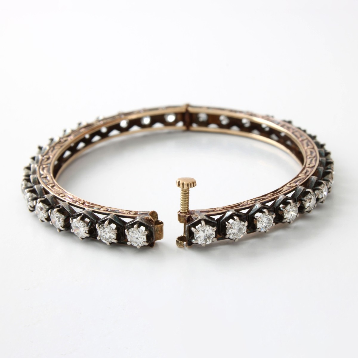 Diamond, Platinum and 18K Bracelet