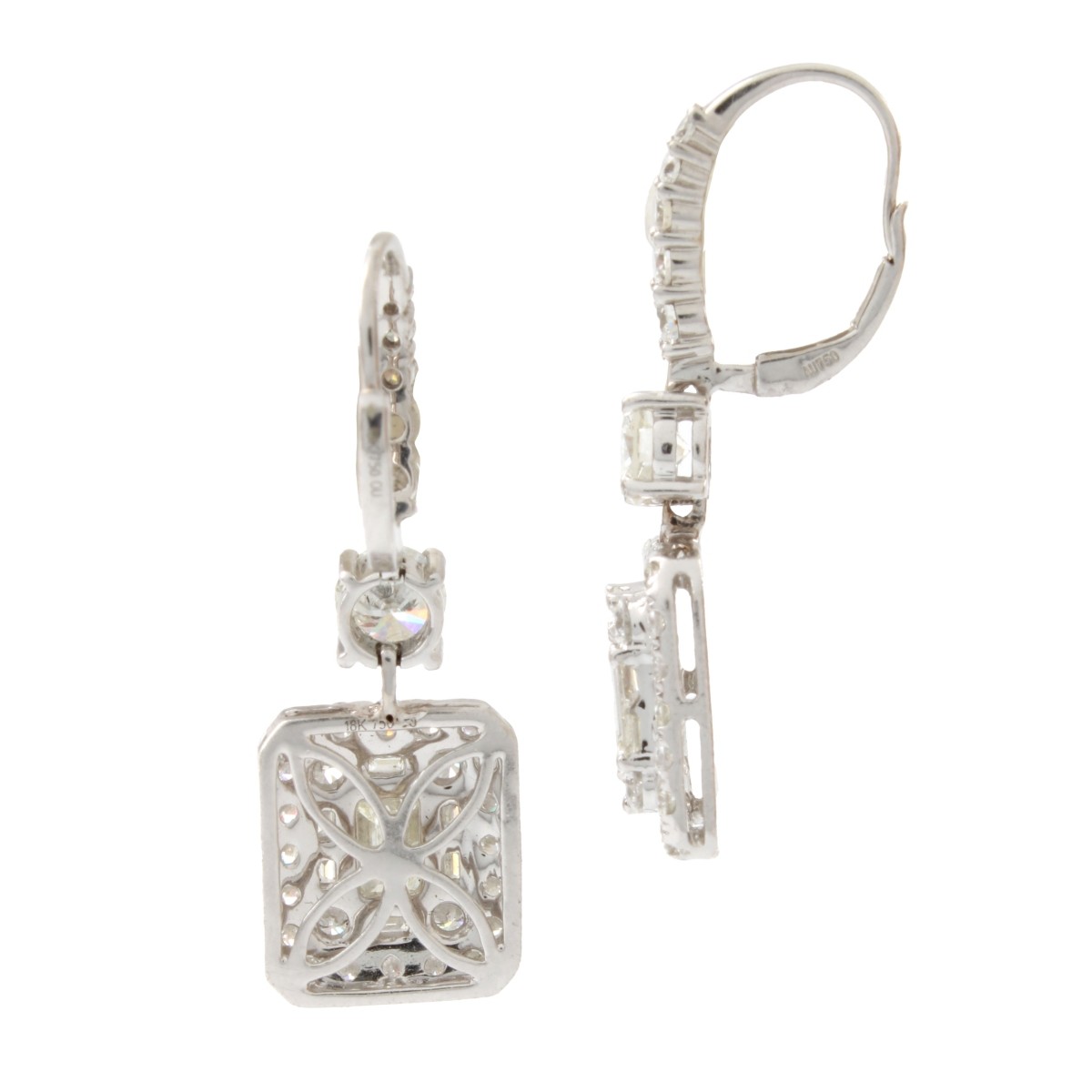 Diamond and 18K Earrings