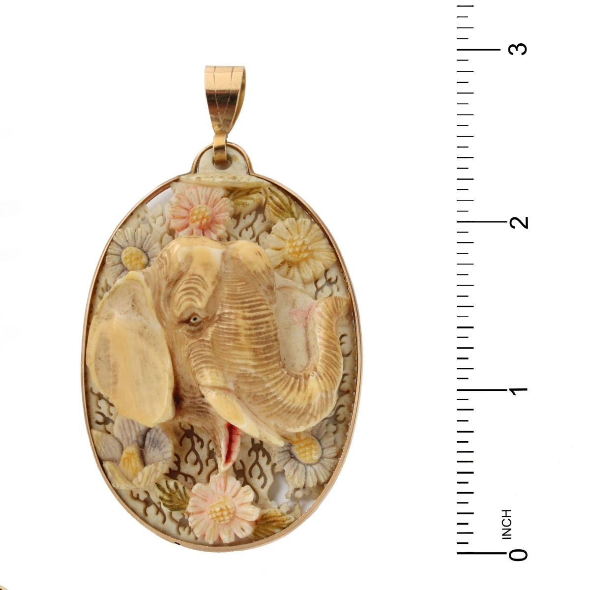 14K Mounted Flower Pendant