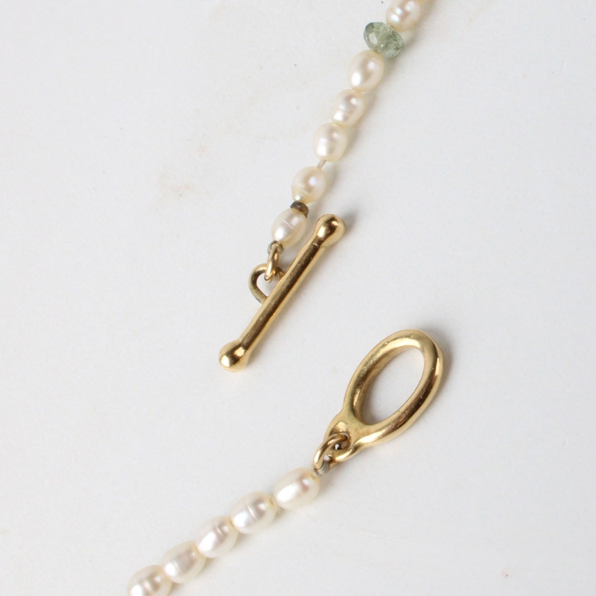 Tourmaline, Pearl and 18K Necklace