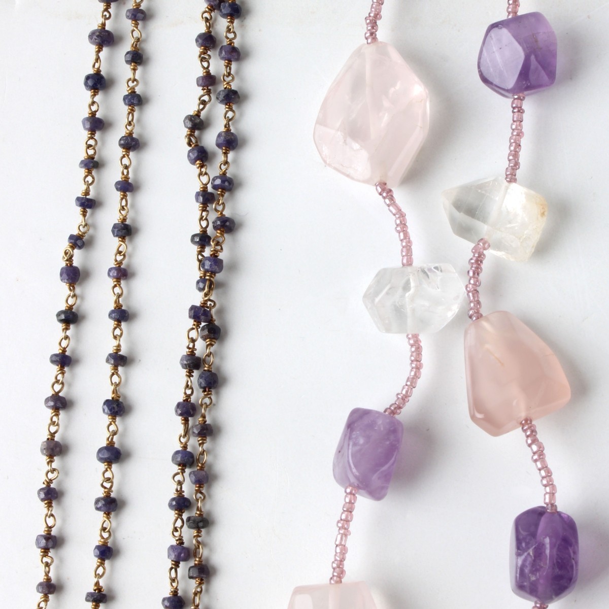 Amethyst and Quartz Necklaces