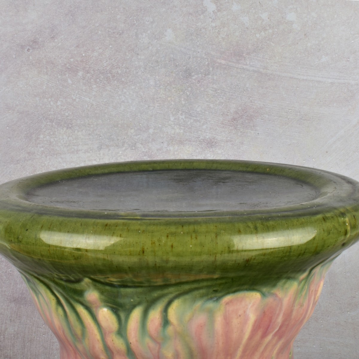 Majolica Pedestal and Jardinieres