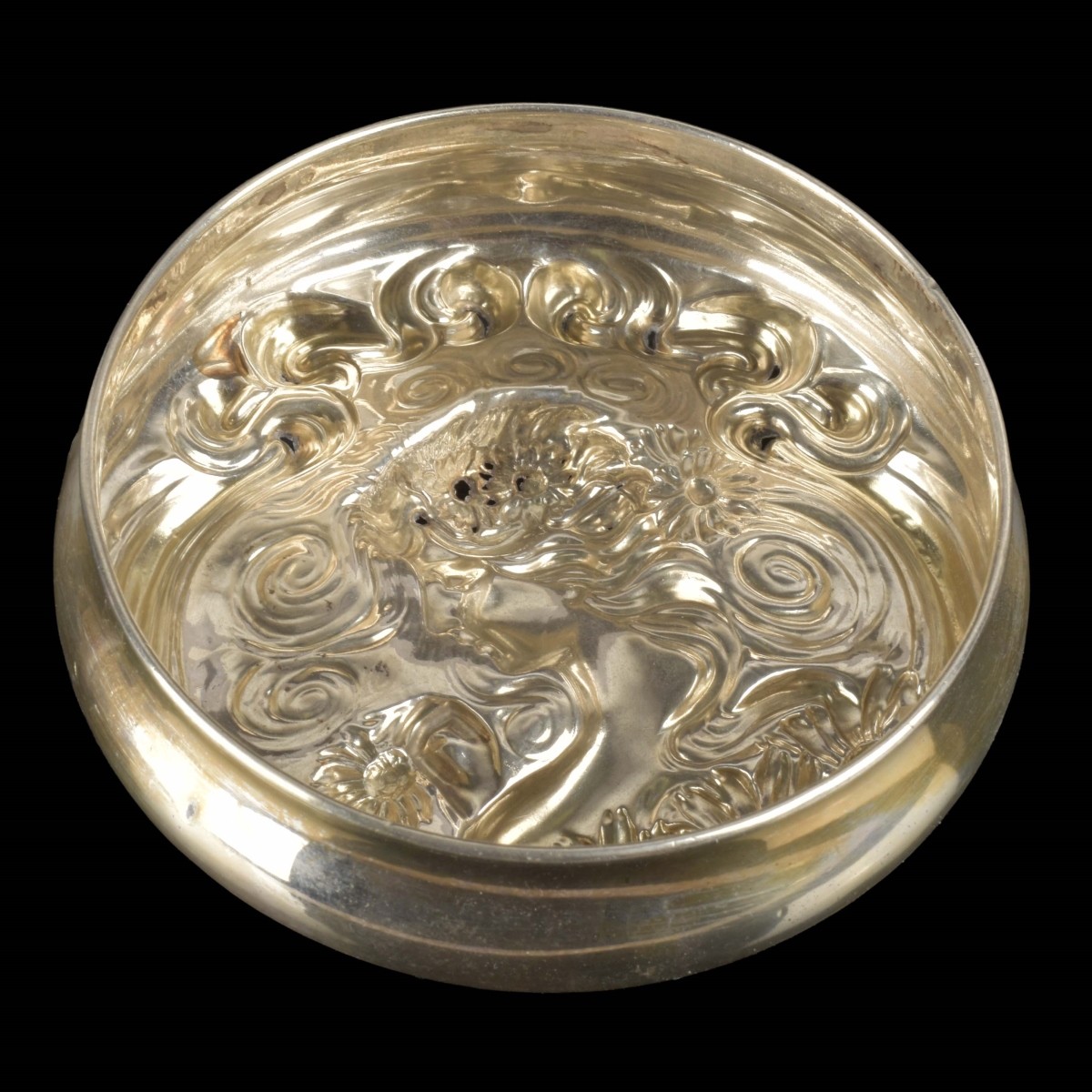 Cut Glass and Sterling Dresser Jar