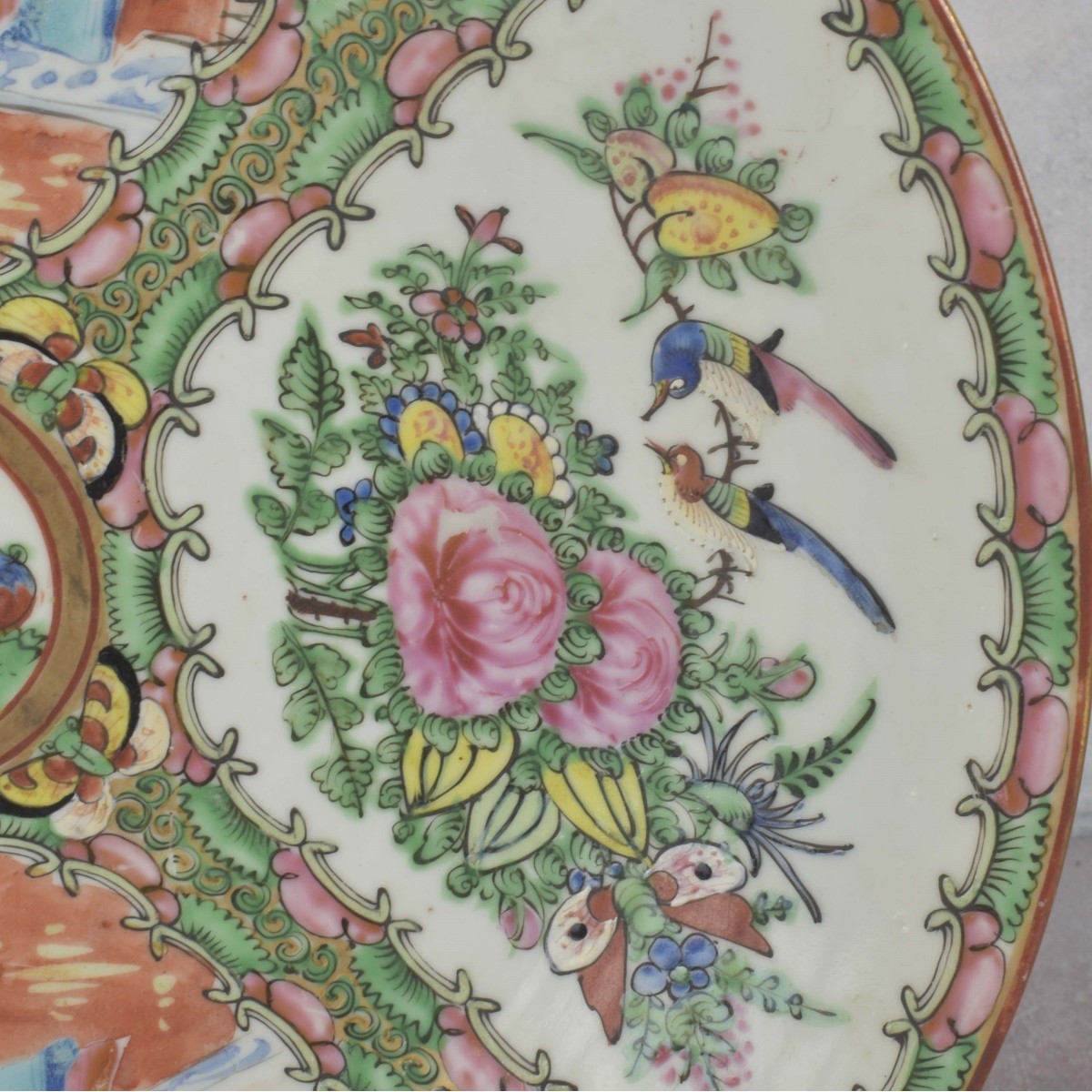 Chinese Hand Painted Famille Rose Dish