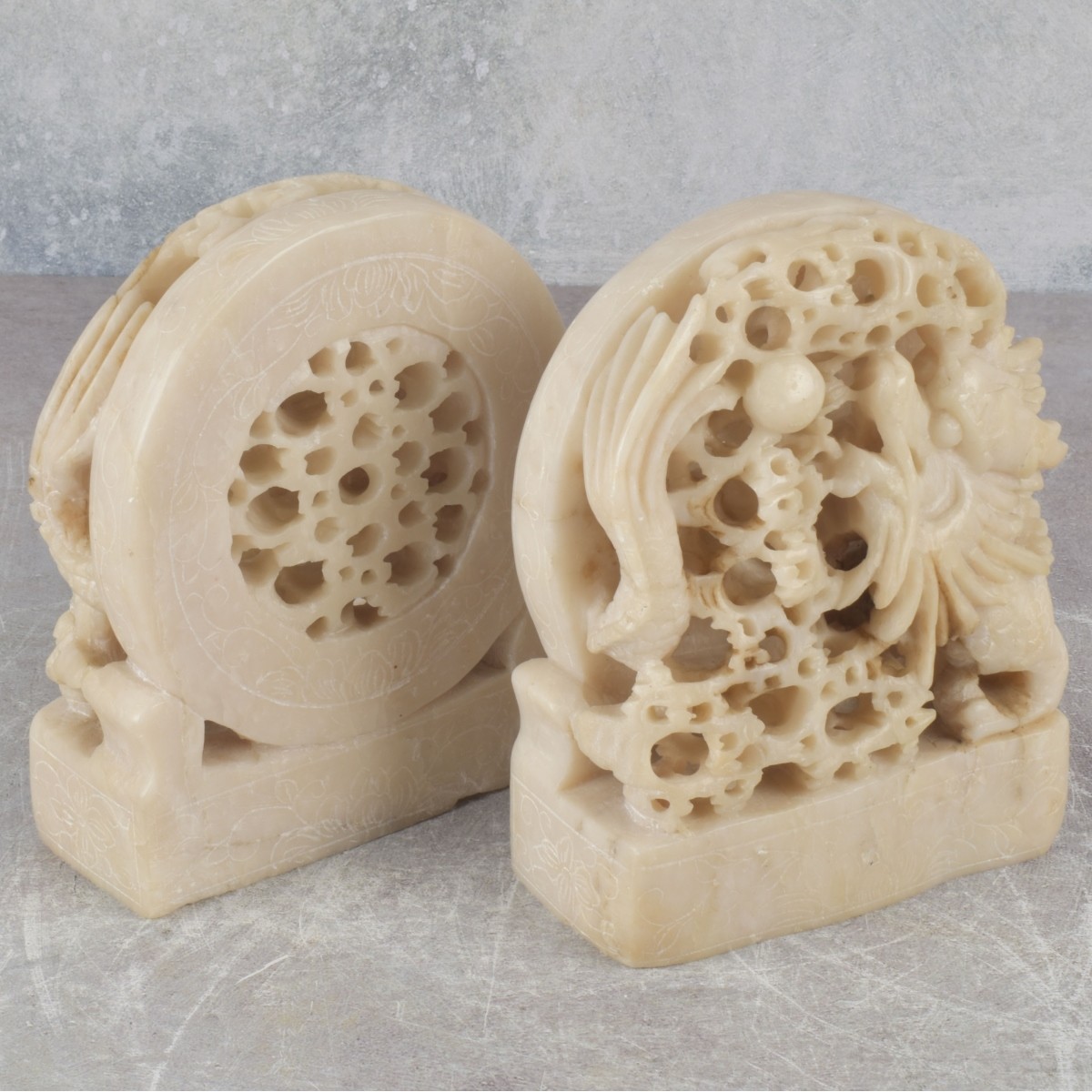 Chinese Republic Carved Soapstone Pieces