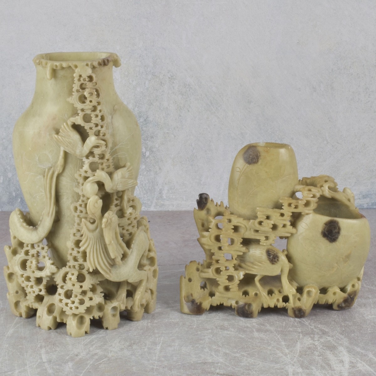 Chinese Republic Carved Soapstone Pieces