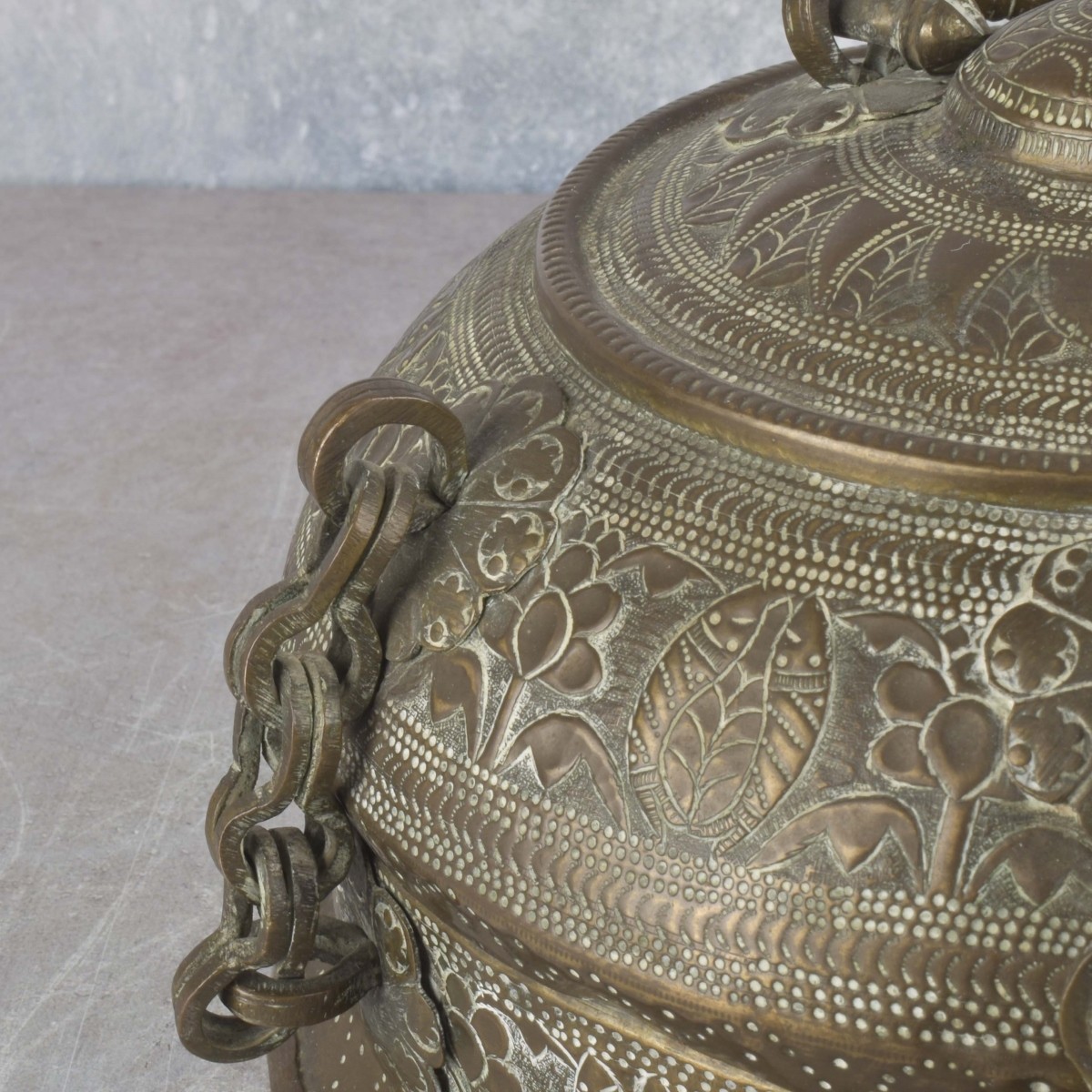 Antique Oriental Copper Cricket Cage