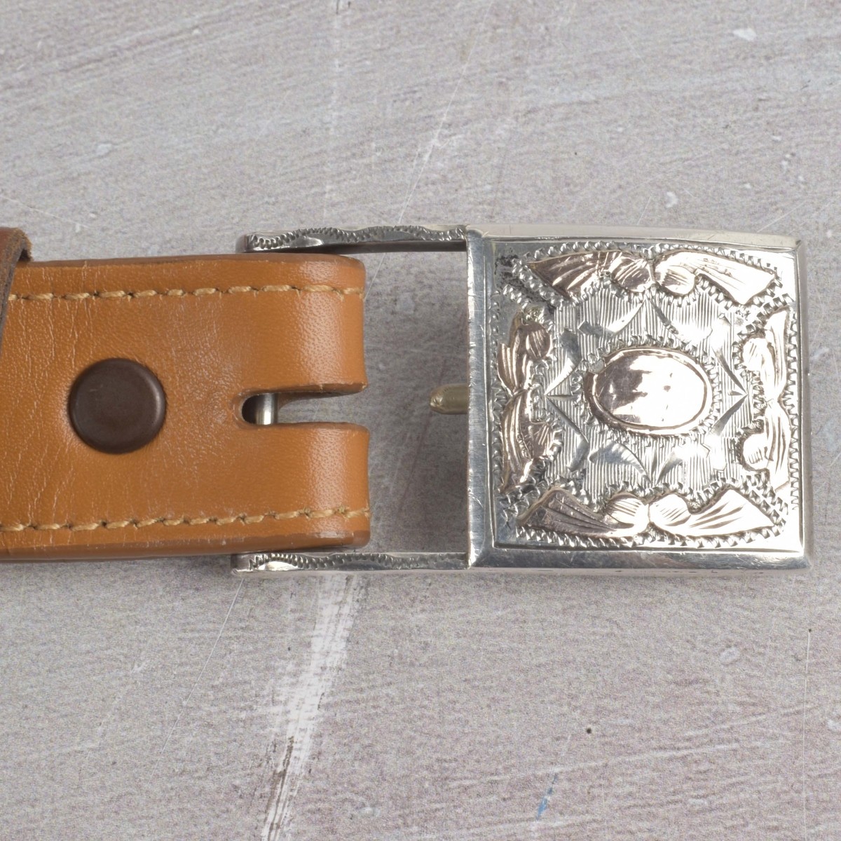 Vintage Men's Leather and Silver Belts
