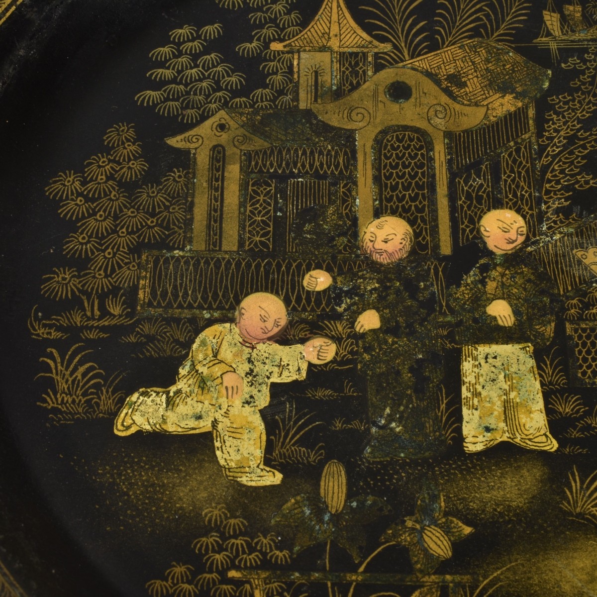 Chinese Lacquered Plate