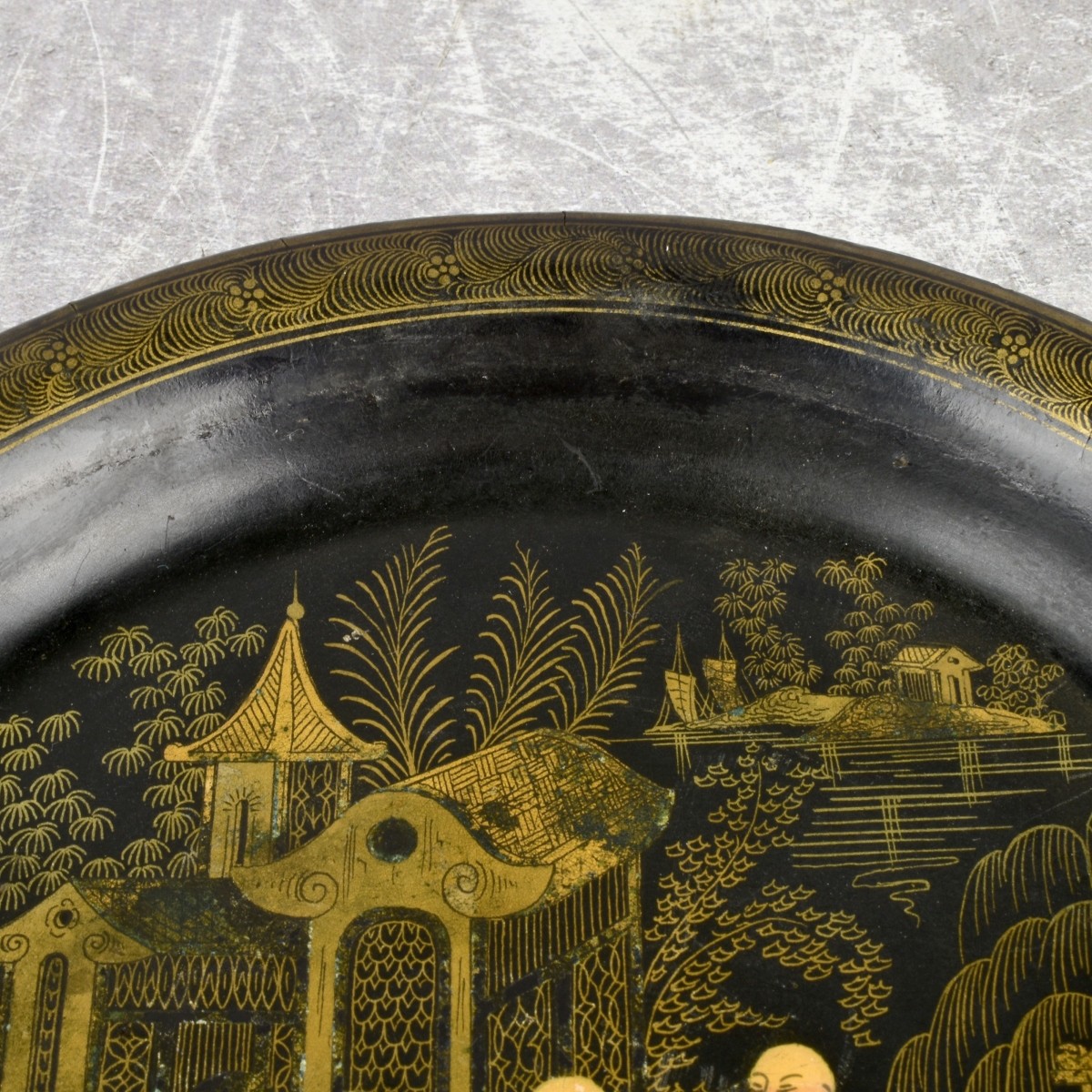 Chinese Lacquered Plate