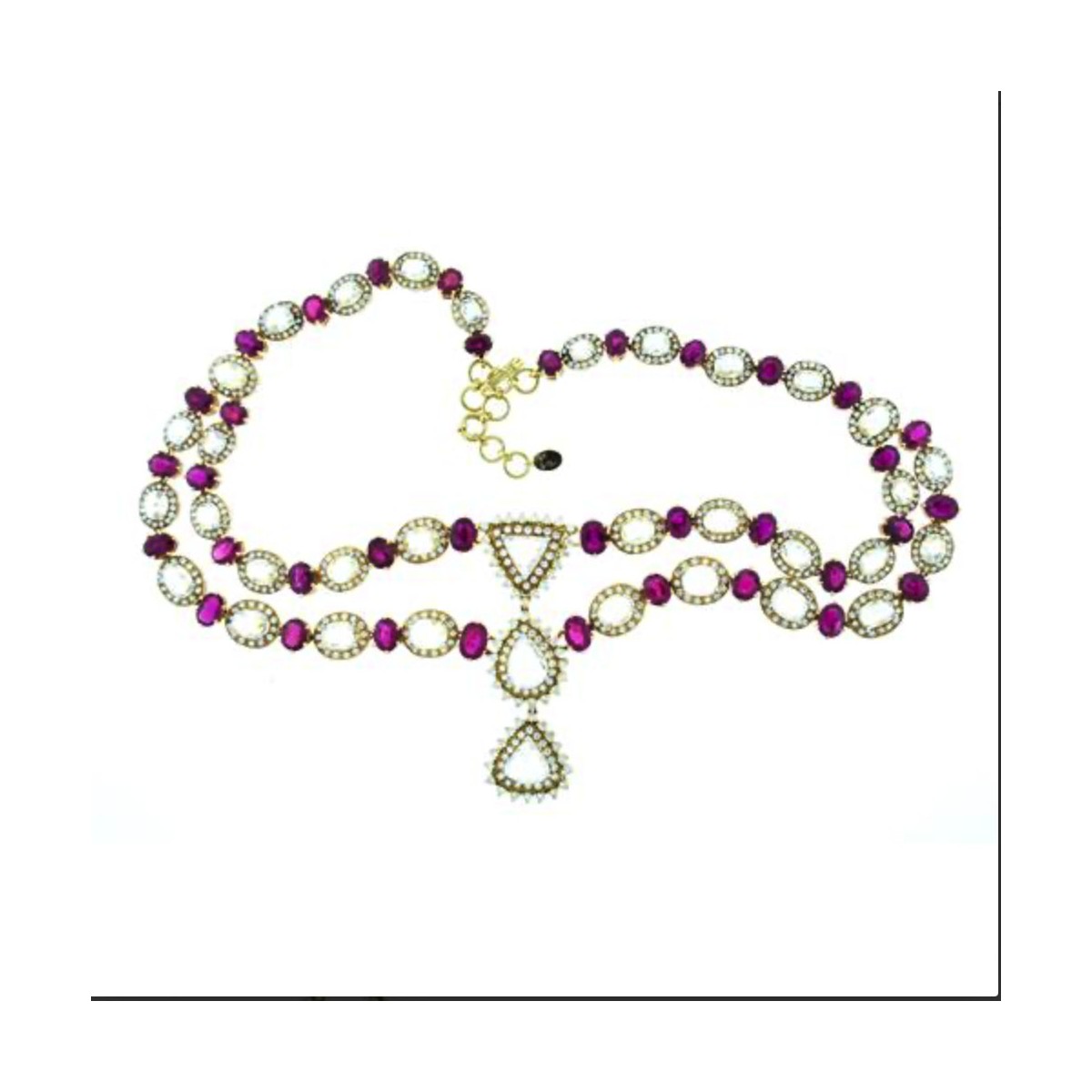 Burma Ruby, Diamond and 18K Necklace
