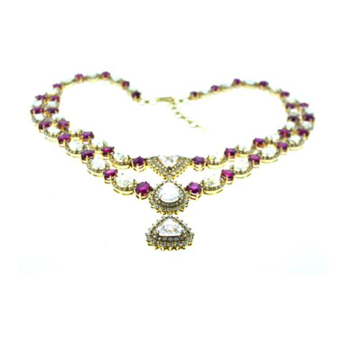 Burma Ruby, Diamond and 18K Necklace