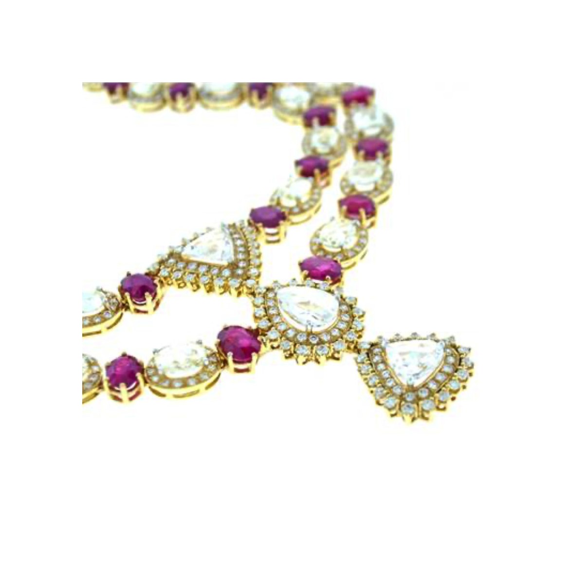 Burma Ruby, Diamond and 18K Necklace