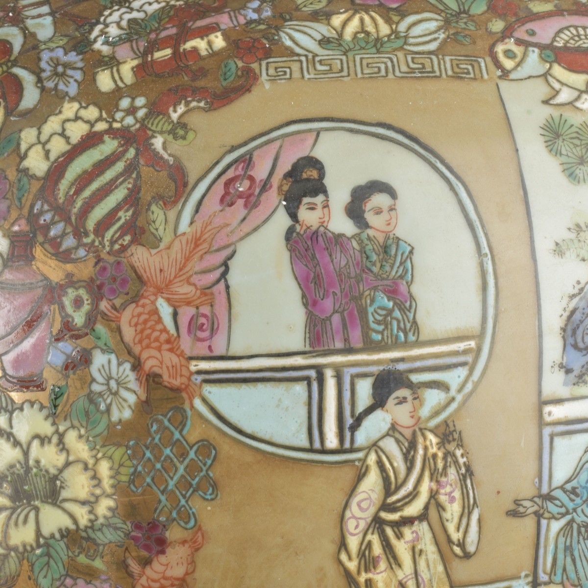 Chinese Rose Medallion Temple Jars