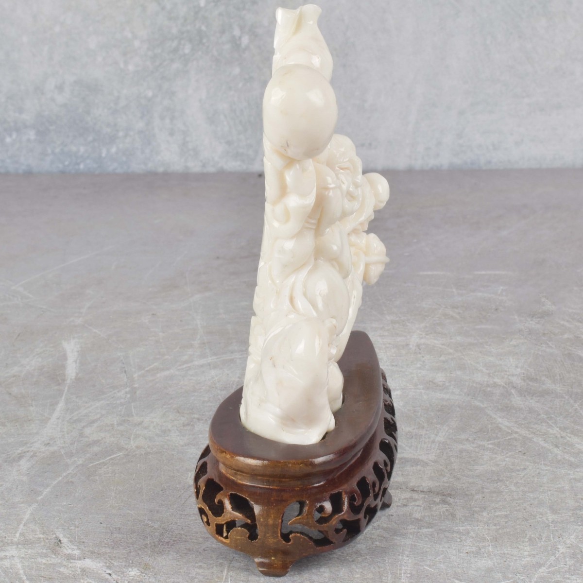 Antique White Coral Carving of a Hoti