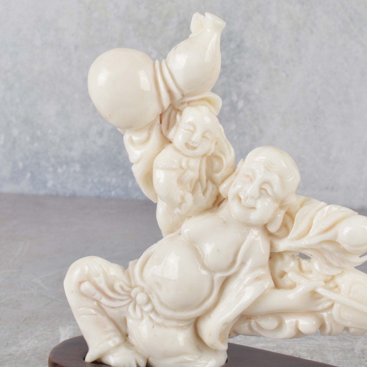 Antique White Coral Carving of a Hoti