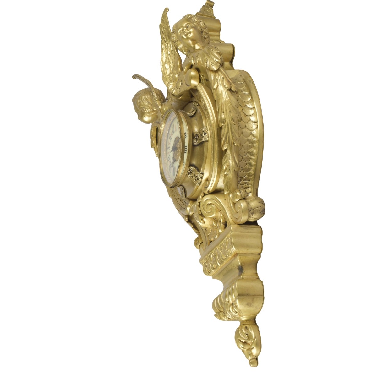 French Bronze Cartel Clock