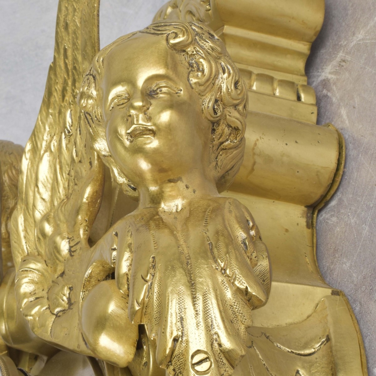 French Bronze Cartel Clock