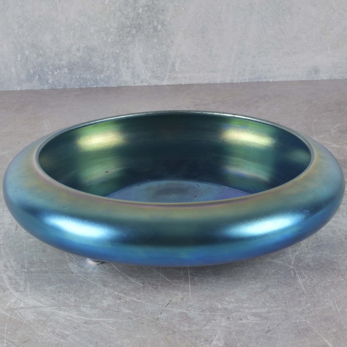 Steuben Blue Aurene Bowl
