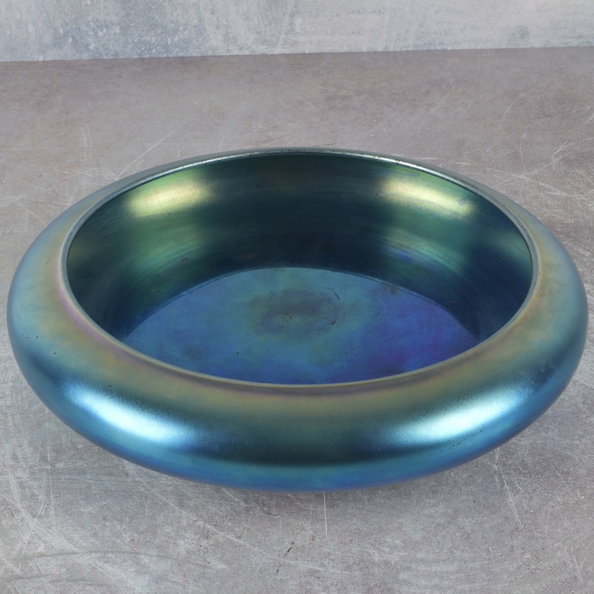 Steuben Blue Aurene Bowl