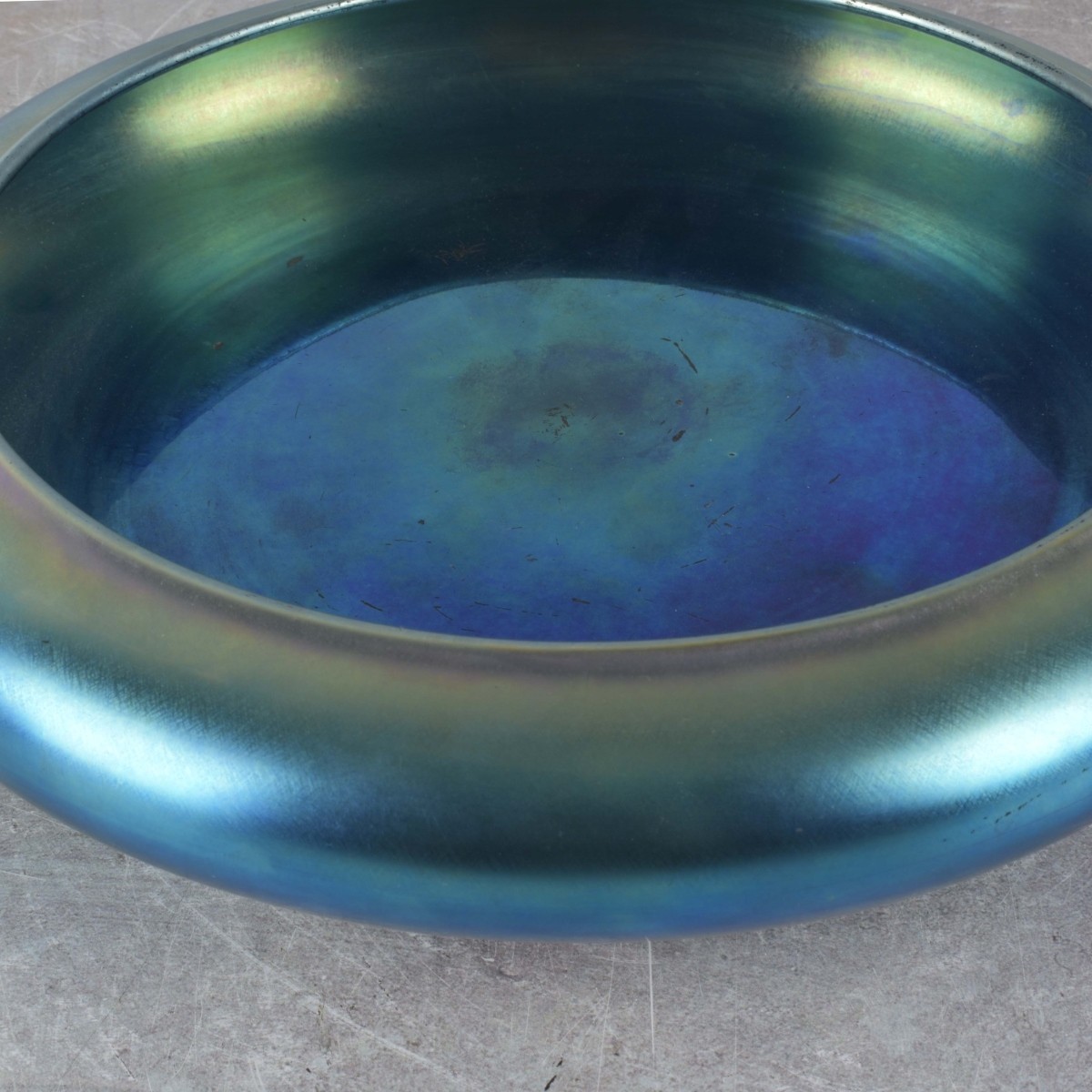 Steuben Blue Aurene Bowl