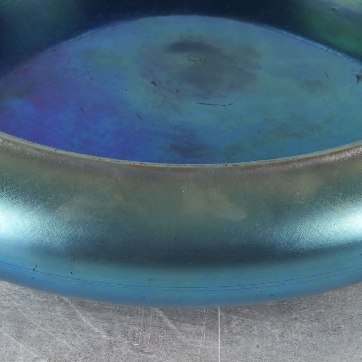 Steuben Blue Aurene Bowl