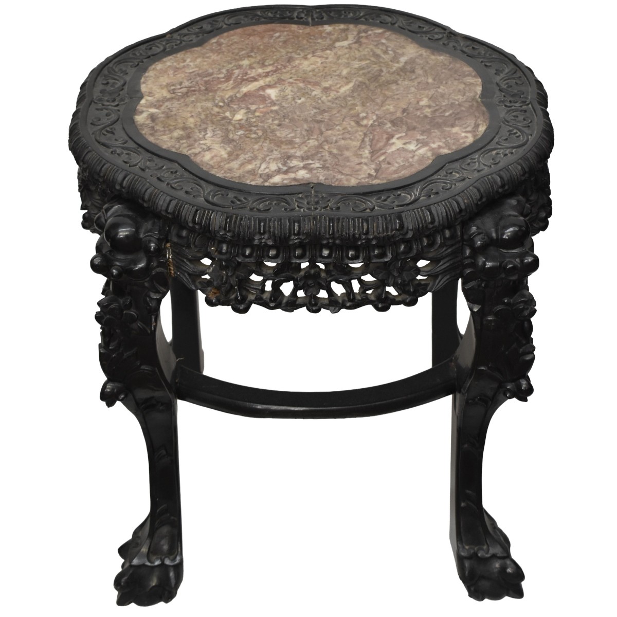 Chinese Carved Hardwood Stand