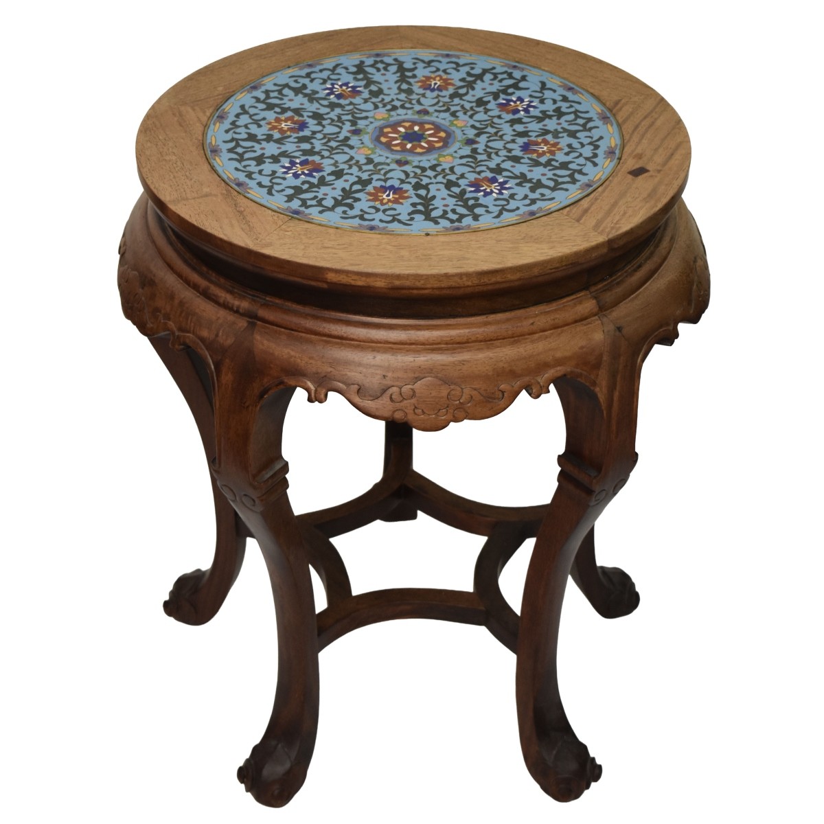 Chinese Chinoiserie Cloisonne Table